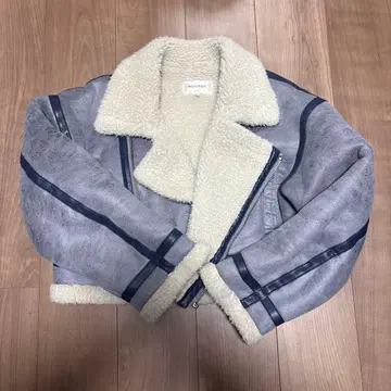 무스탕 싱글 라이더 자켓