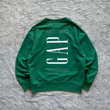 GAP BADHOP YZERR 와이저 착용 맨투맨 그린 녹색 M