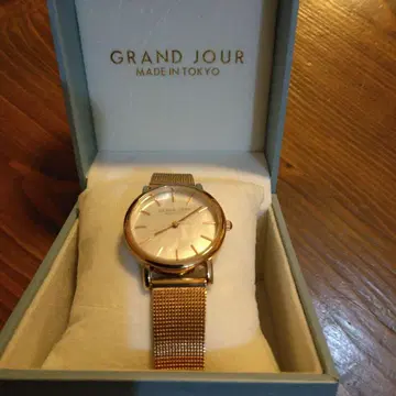 미사용품 GRAND JOUR 골드 여성용 손목시계 일본제