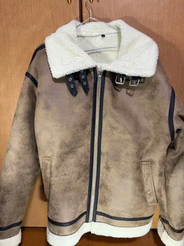 쉘파풍 싱글 라이더 자켓