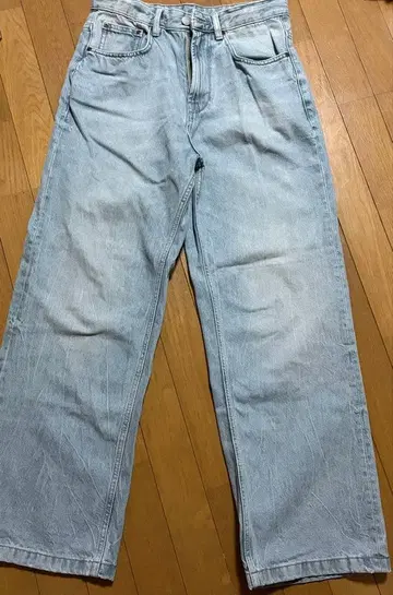 ZARA 와이드 레그 데님 라이트 블루