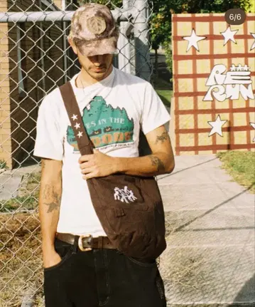 rerunstreetwear RERUN CARGO BAG TARTAN