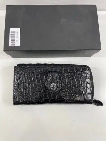 블랙 크로커다일풍 장지갑