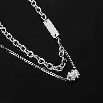 실버 체인 목걸이 별 모양 참 포함