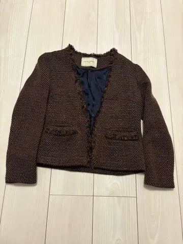 UNITED ARROWS 노카라 자켓 브라운