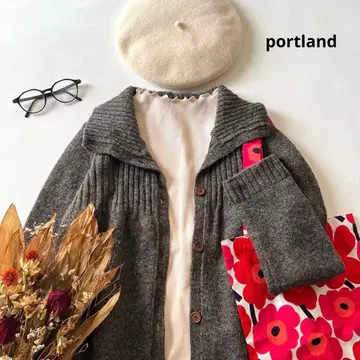b1813* 포틀랜드 셰틀랜드 램스울 니트 가디건