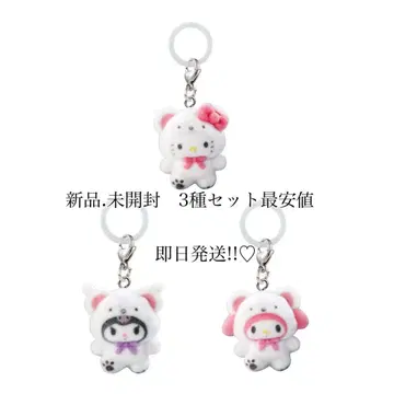 산리오 포근포근 스노우 메지루시 액세서리 키티 마이멜로디 쿠로미