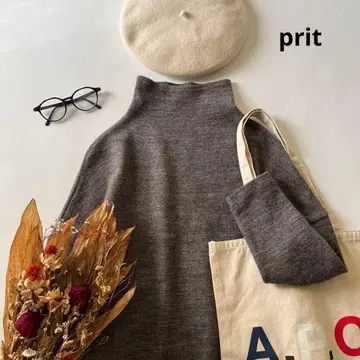 b1807* prit 하이넥 울 원피스