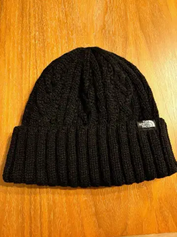 THE NORTH FACE 블랙 니트 모자 케이블 짜임 프리 사이즈