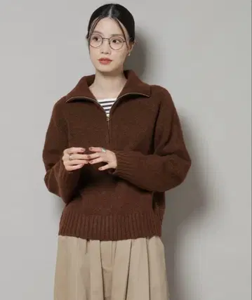 [ 나노 유니버스 ] 하프 지퍼 니트 풀오버