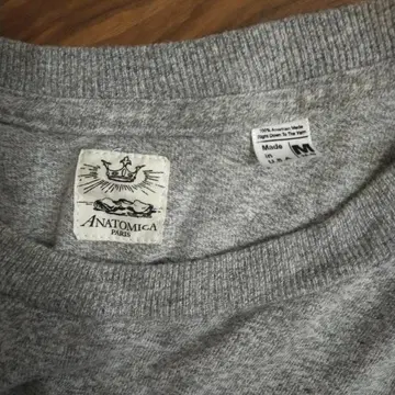 새상품급 아나토미카 anatomica T셔츠 멜란지 그레이 미국제 M