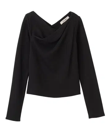 COCO DEAL 아지메 넥 오프숄더 티셔츠