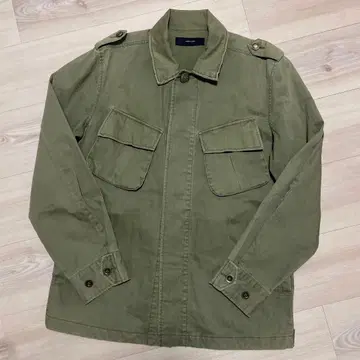 GLOBAL WORK 밀리터리 자켓 L 올리브 그린