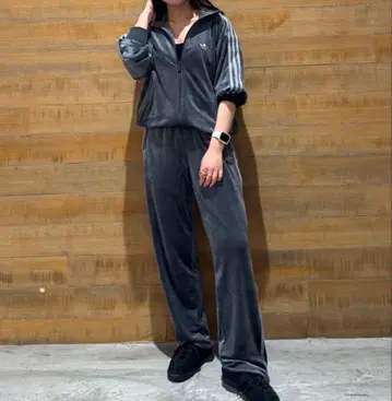 새상품 adidas XS 파이어버드 트랙탑 벨로아