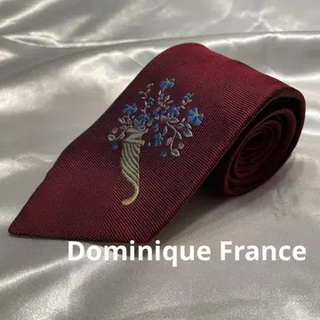 도미닉 프랑스 프랑스제 디자인 자수 넥타이
