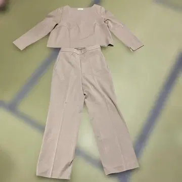 PLST 베이지 셋업 S