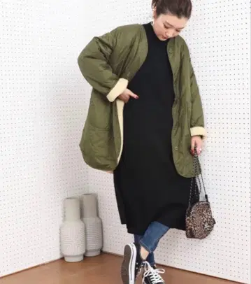 FREAK'S STORE 퀼팅 자켓 올리브