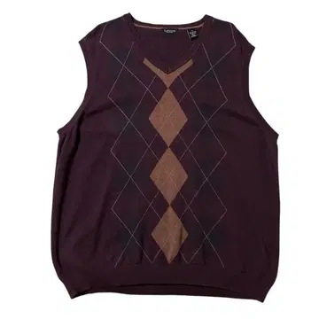 USA 구제 의류 반 휴젠 니트 베스트 아가일 무늬 X190