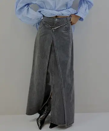 SYNTHETIC LEATHER WASH WIND SKIRT