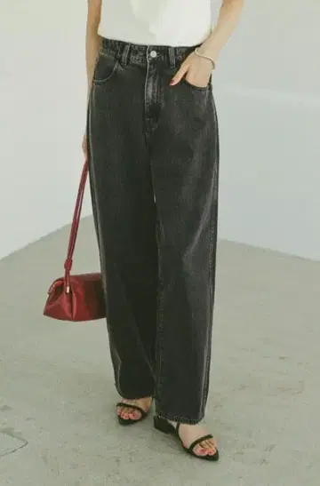 글로벌 워크 GOOD 데님 배기 팬츠