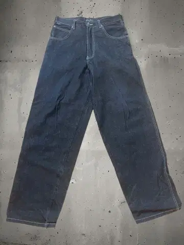 션 존 블랙 와이드 배기 데님 B계 32 데드스탁