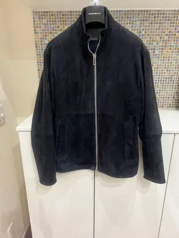 엠포리오 아르마니 남성용 스웨이드 자켓 네이비 52