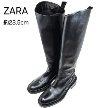 자라 롱 부츠 약 23.5cm 블랙 ZARA 자키 부츠