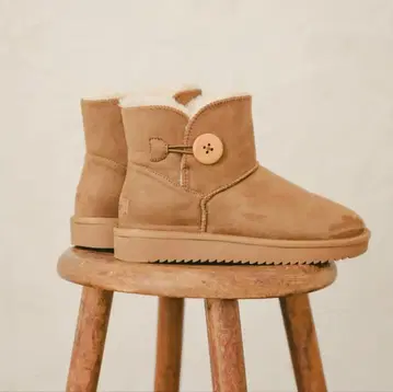 amr. 어그 부츠 버튼 포함 브라운 23.5-24