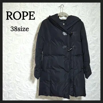 ROPE 더플 다운 코트 블랙 38 사이즈 M