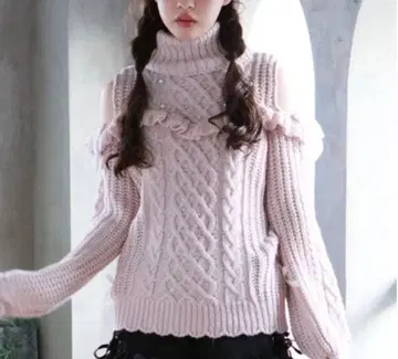 뒷 리본 니트탑 리즈리사