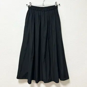 UNITED ARROWS 타프타 개더 스커트 블랙 사이즈 36