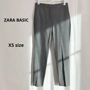 ZARA BASIC 자라 슬랙스 XS 그레이 테이퍼드 팬츠 슬릿