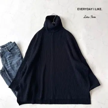새상품급 EVERYDAY ILIKE 오버 사이즈 터틀 풀오버