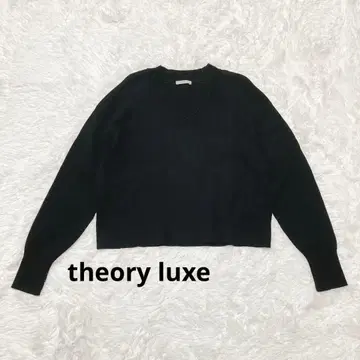 새상품급 25년 theory luxe V넥 니트 스웨터 38 블랙