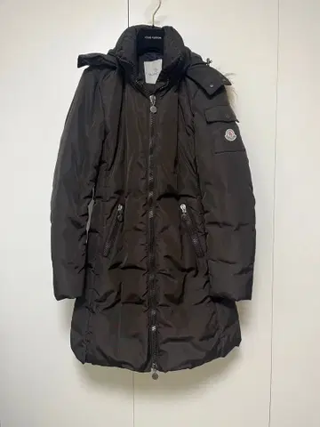 새상품급 몽클레르 다크 브라운 후드 부착 다운 자켓