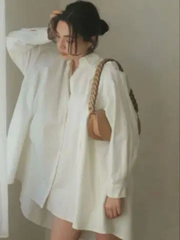 볼루미 백 롱 셔츠 원피스 [ ACYM ]