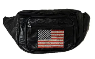 미국 블랙 빈티지 웨스트 파우치 숄더백