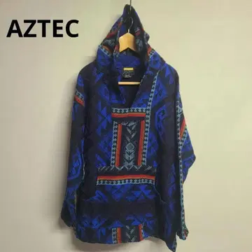 AZTEC 멕시칸 후드티 풀오버 에스닉 후드티 L 구제 의류