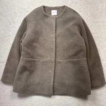 북유럽 생활 잡화점 어른을 위한 울 혼방 보아 코트 (머플러 미포함)