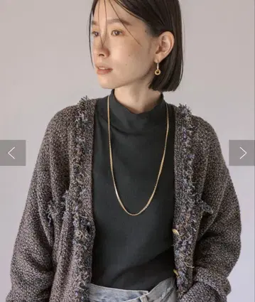 플랫 체인 롱 목걸이