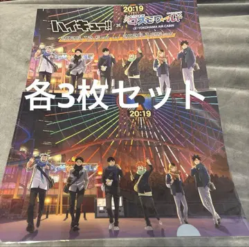 하이큐 코스모 월드 특전 클리어 파일 스탬프 랠리 대지 3장 세트