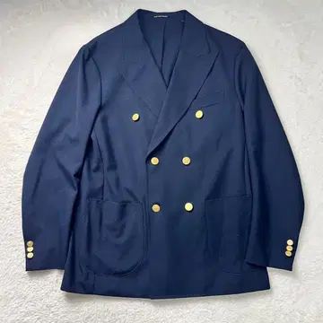 그린 라벨 릴랙싱 네이비 더블 골드 버튼 L