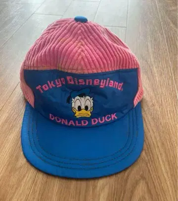 초레어 디즈니랜드 도널드 덕 캡 모자 80s 구제 의류