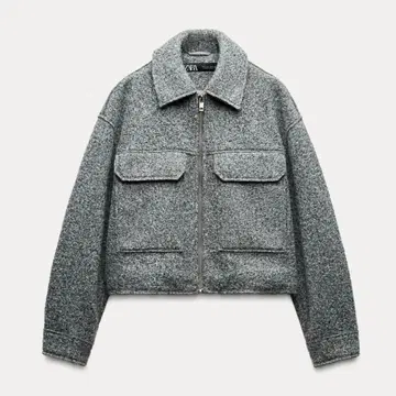 ZARA 부클레 크롭 자켓 XS