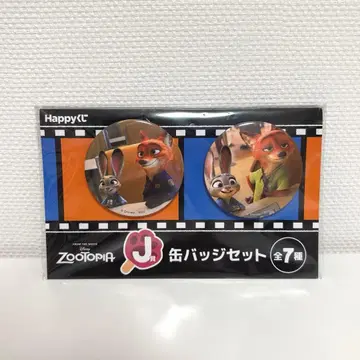 주토피아 제일복권 해피 복권 닉 주디 캔뱃지 세트
