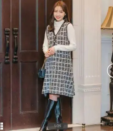 윌 셀렉션 샤기 니트 원피스