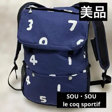 새상품급 소우소우 코쿠스포르티프 캔버스 백팩 네이비 백팩