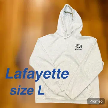 Lafayette 그레이 후드 부착 후드티 L