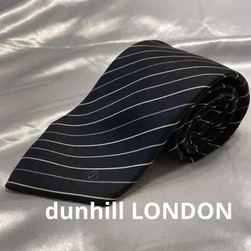 dunhill LONDON 던힐 이탈리아제 블랙 스트라이프 넥타이