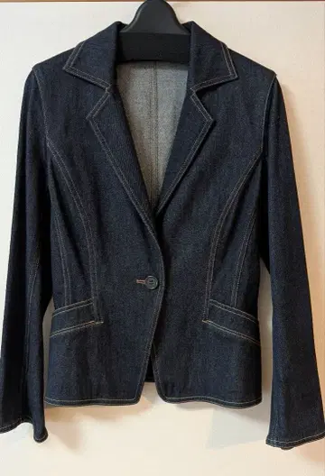 새상품급 이나바 요시에 데님 블레이저 자켓